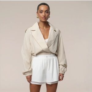 Cream In Motion Cropped Jacket